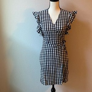 Topshop Gingham Wrap Dress